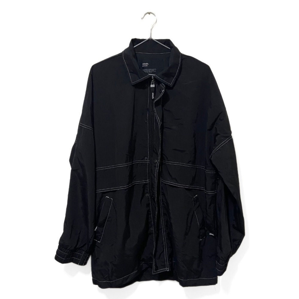 Afends Black/White Classic Windbreaker Jacket Size Medium